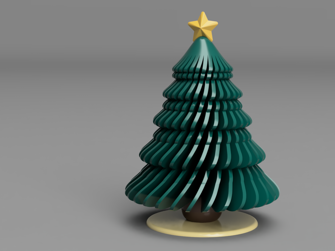 Miniatura 6 do modelo 3D Christmas Tree with Base