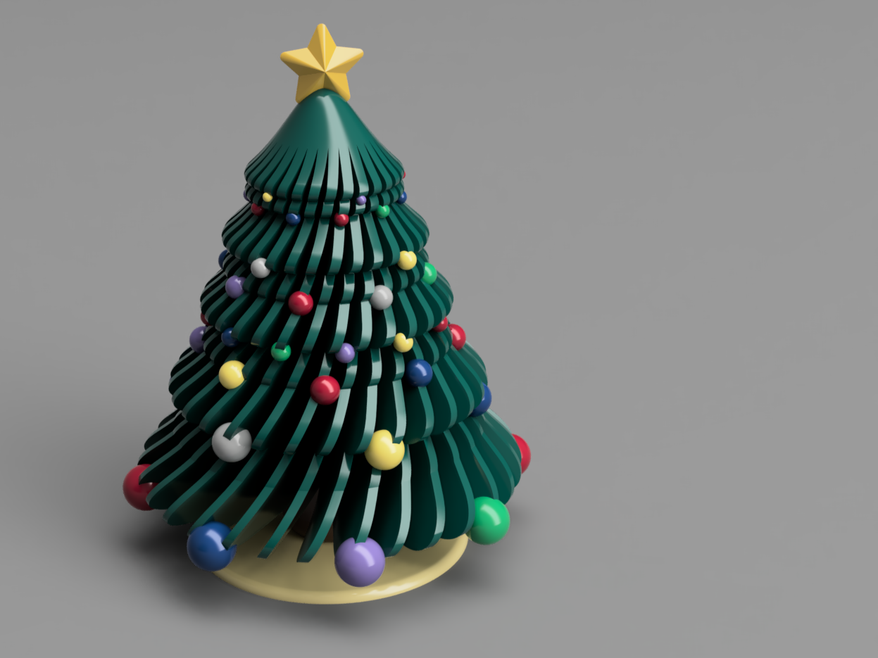 Miniatura 7 do modelo 3D Christmas Tree with Base