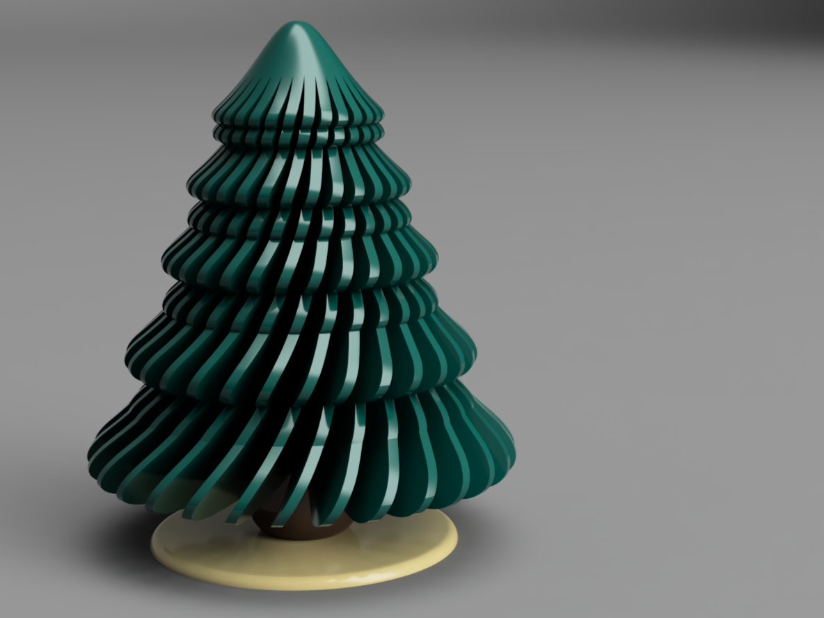 Miniatura 5 do modelo 3D Christmas Tree with Base