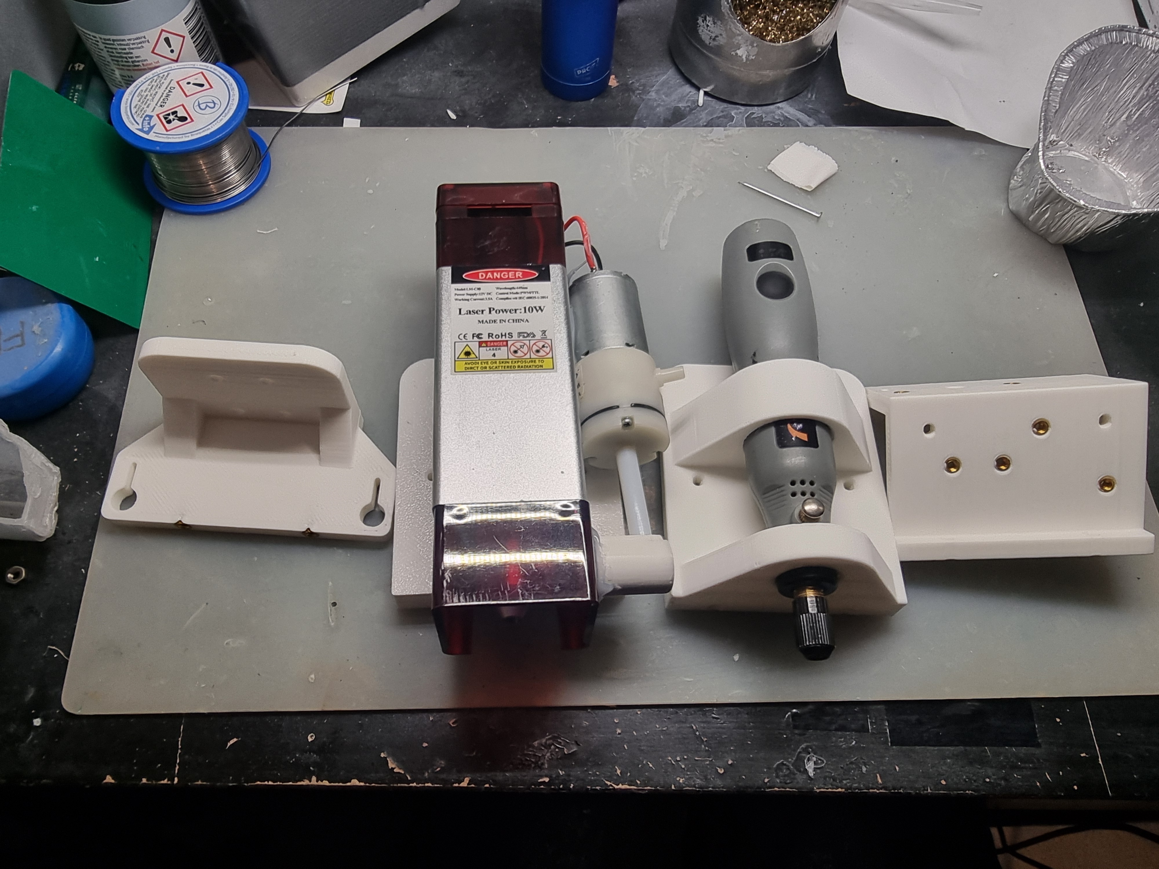 Ender 5 X MGN12 detachable toolhead (3D print, laser and drill)