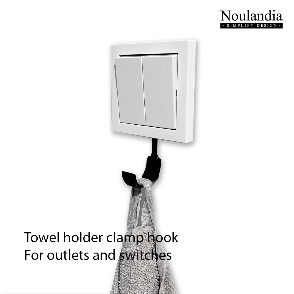 TOWEL HOLDER CLAMP HOOK for outlets and switches