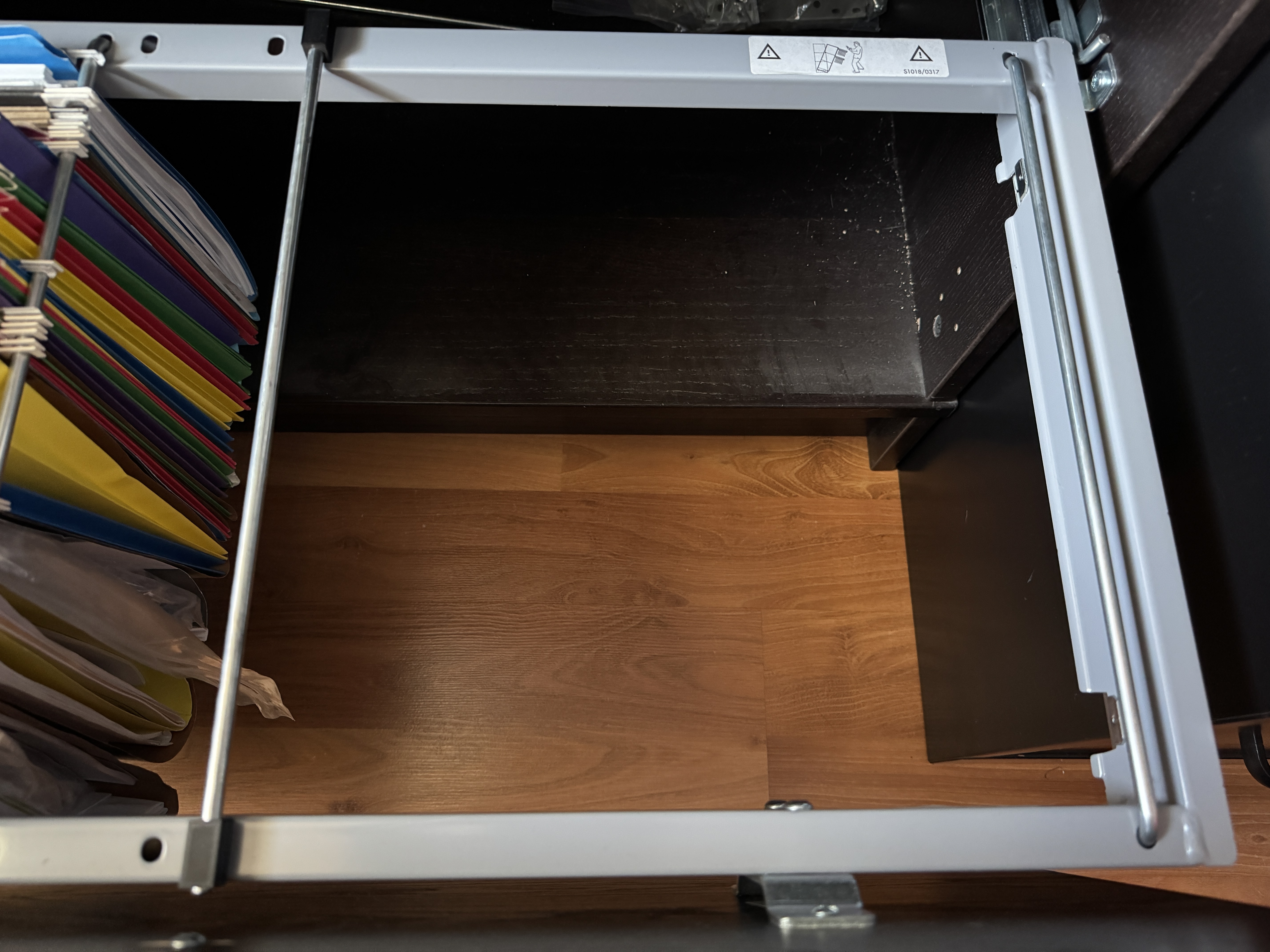 Hanging File Rod Holder for Ikea Effektiv File Cabinet Drawer