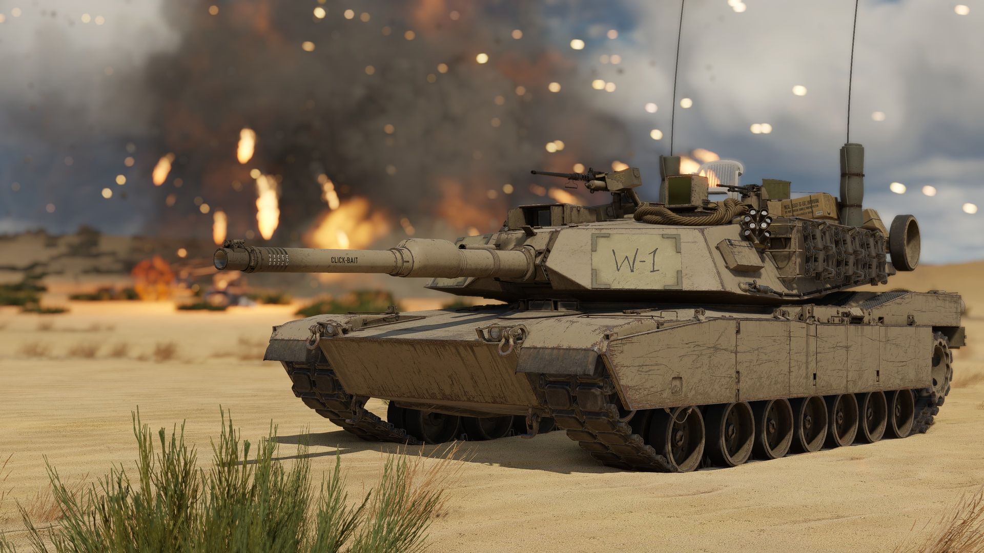 M1A1/M1A2 Abrams Click-Bait with moving turret and barrel