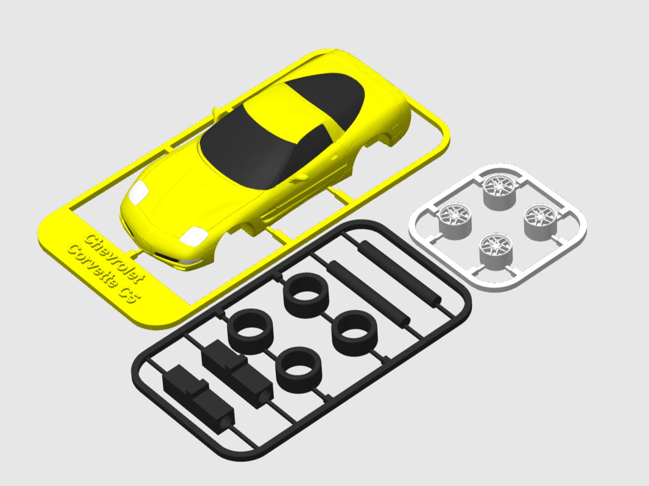 Chevrolet Corvette C5 kitcard (rotating wheels)