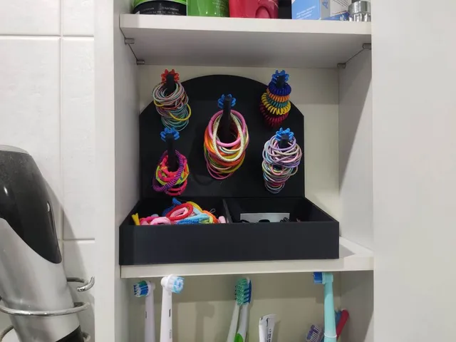 Hear rubber band organizer