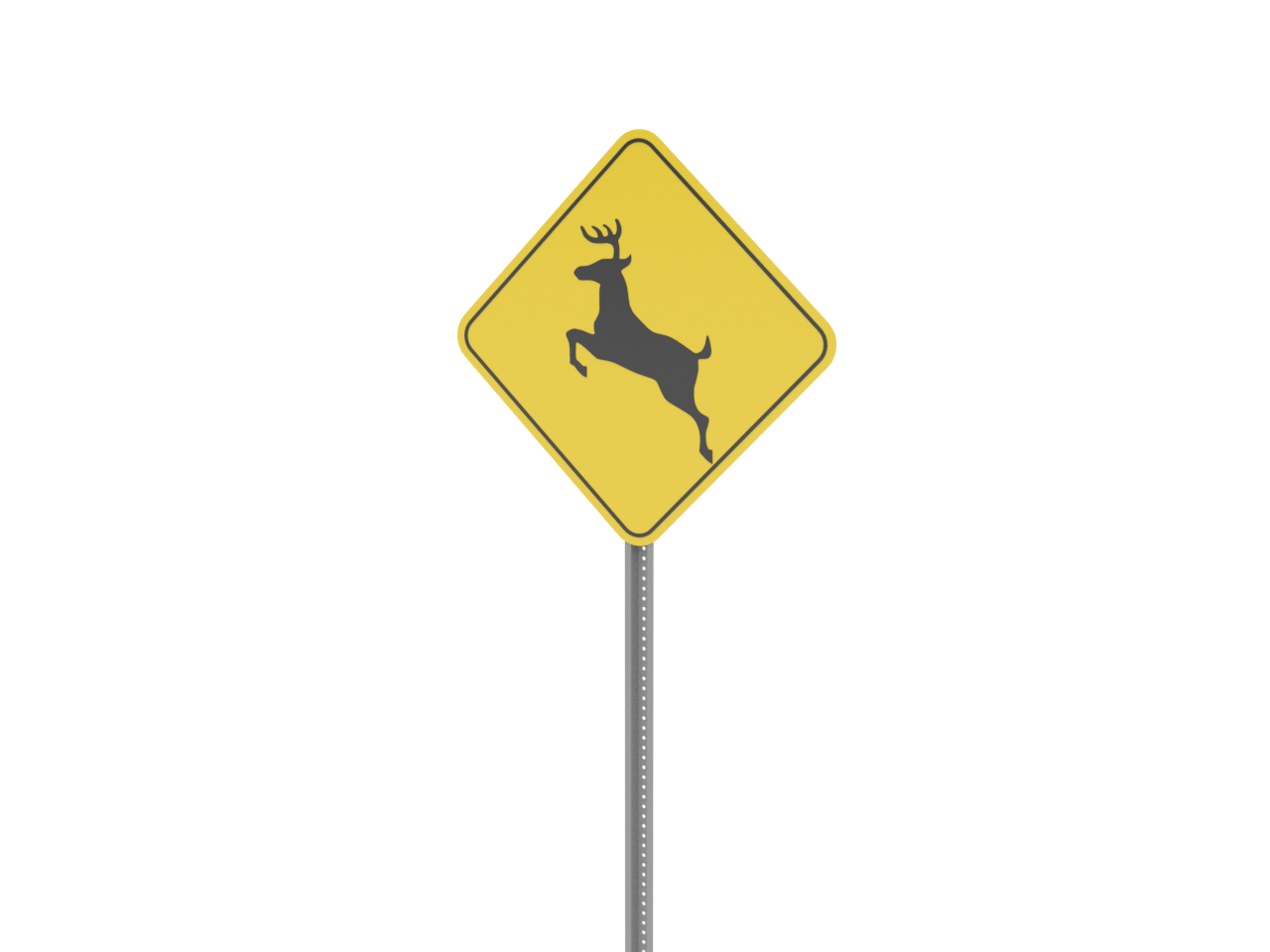 Scale Deer Crossing Sign