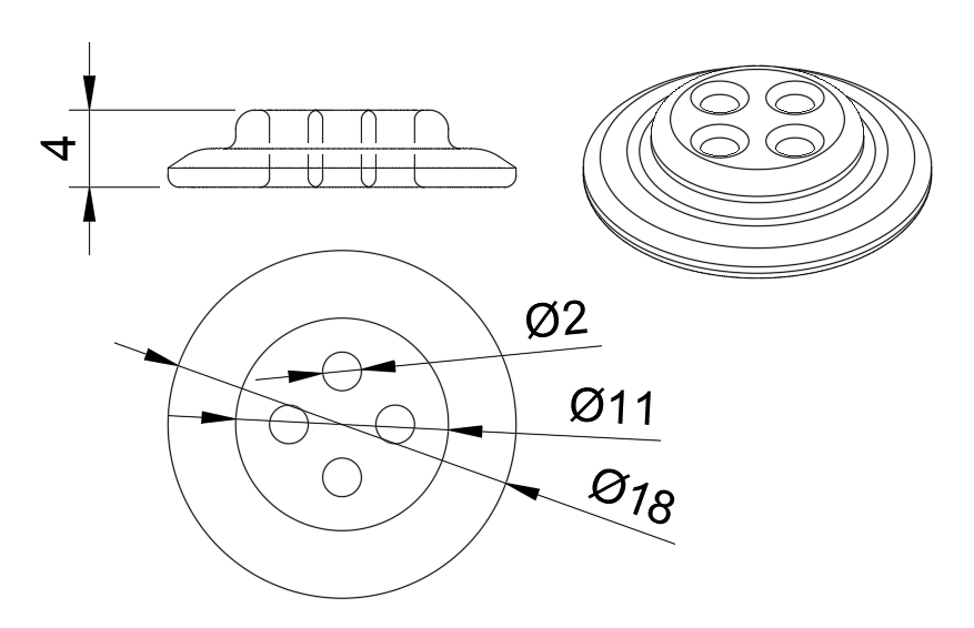 button 18mm sewing — thumbnail 2
