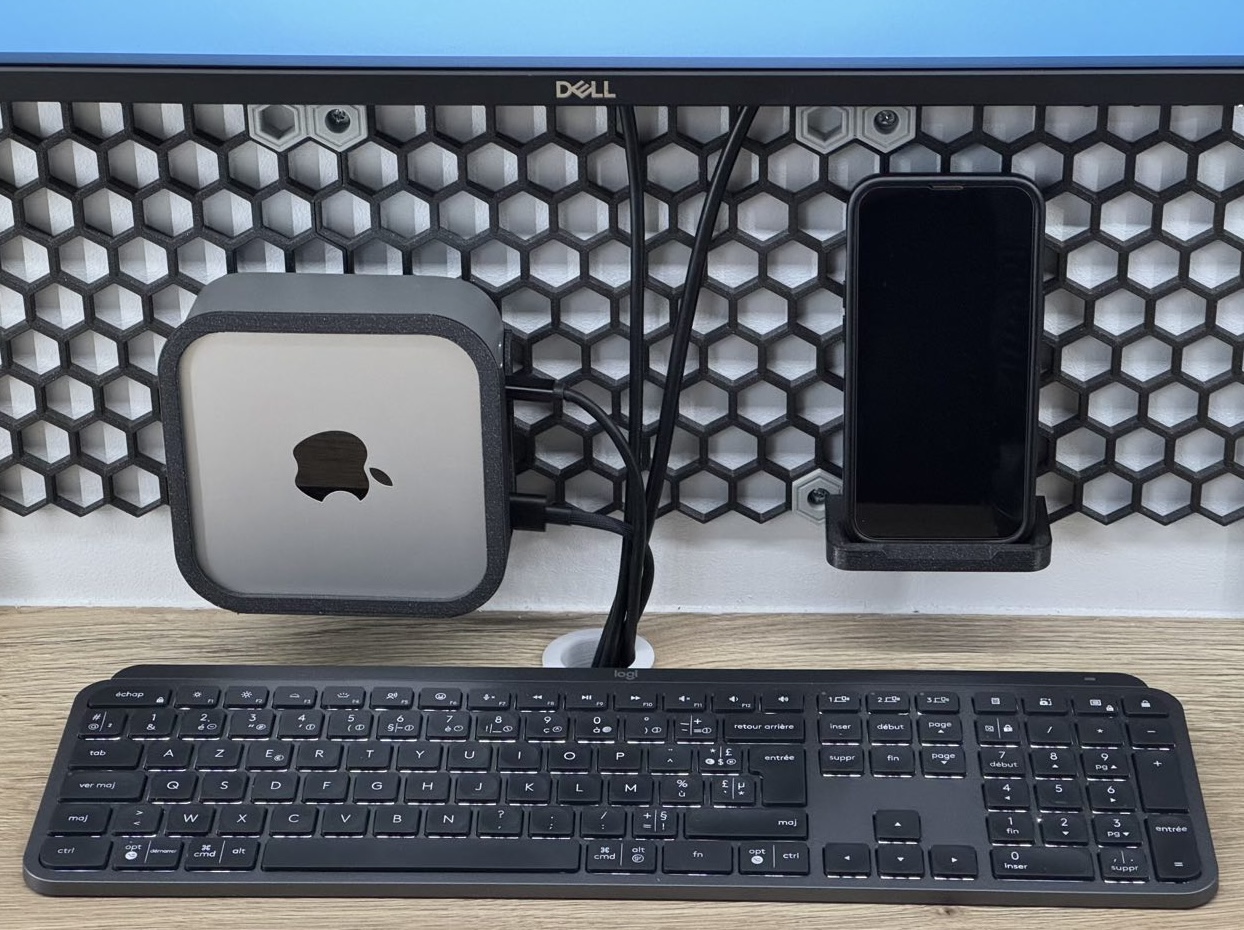 Support pour Mac Mini M4 (2024) pour le Honeycomb storage wall