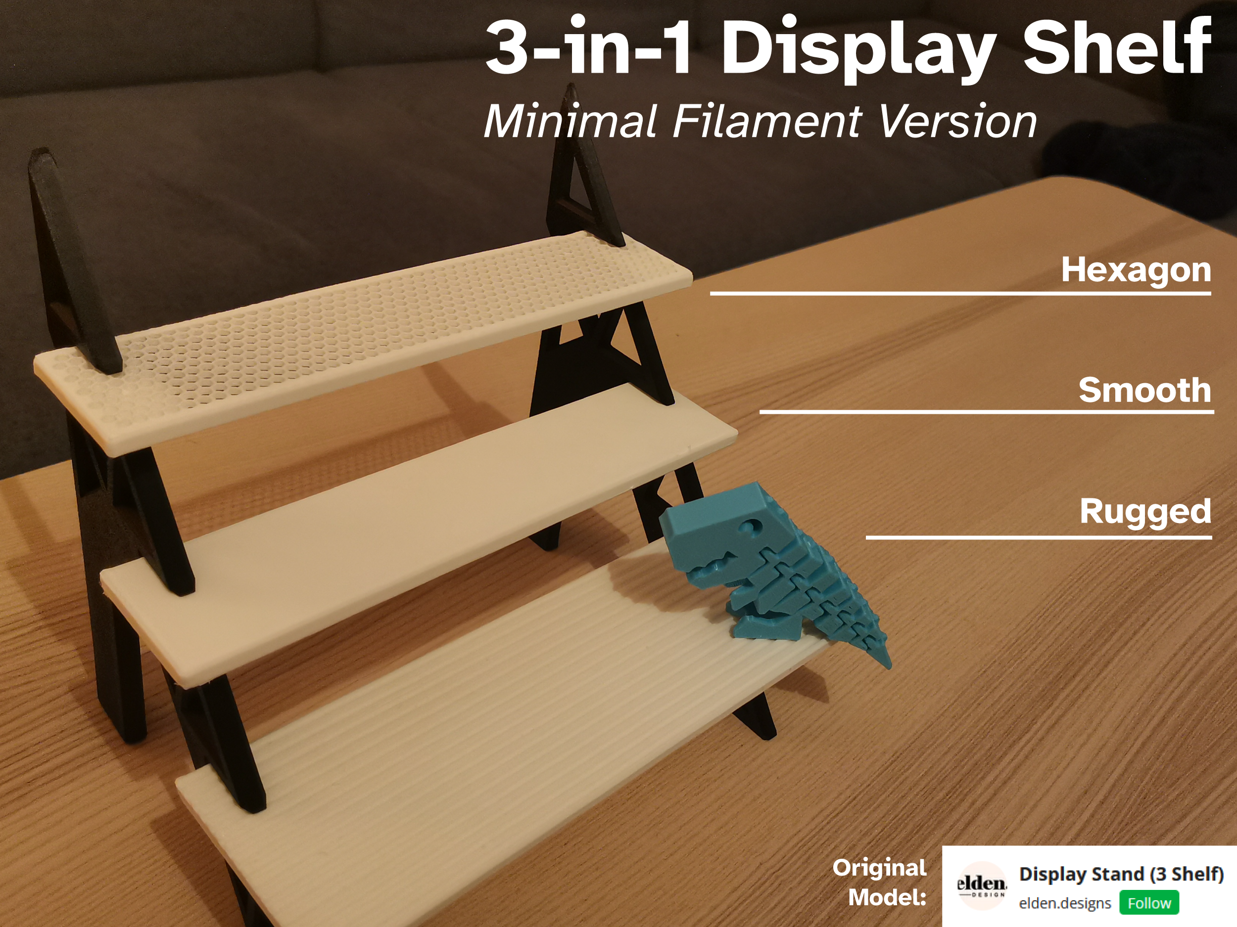 3-in-1 Display Shelf - Minimal Filament Version