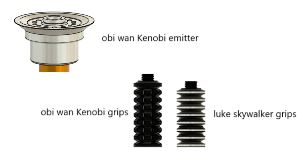 Thumbnail 13 of 3D model Build Your Own custom Lightsaber, customizable Modular Lightsaber Parts