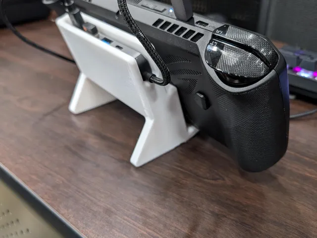 Asus ROG Ally / Ally X stand with USB hub holder (parametric)