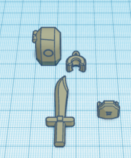 dummy 13 extra head and knife that goes on shoulder pad