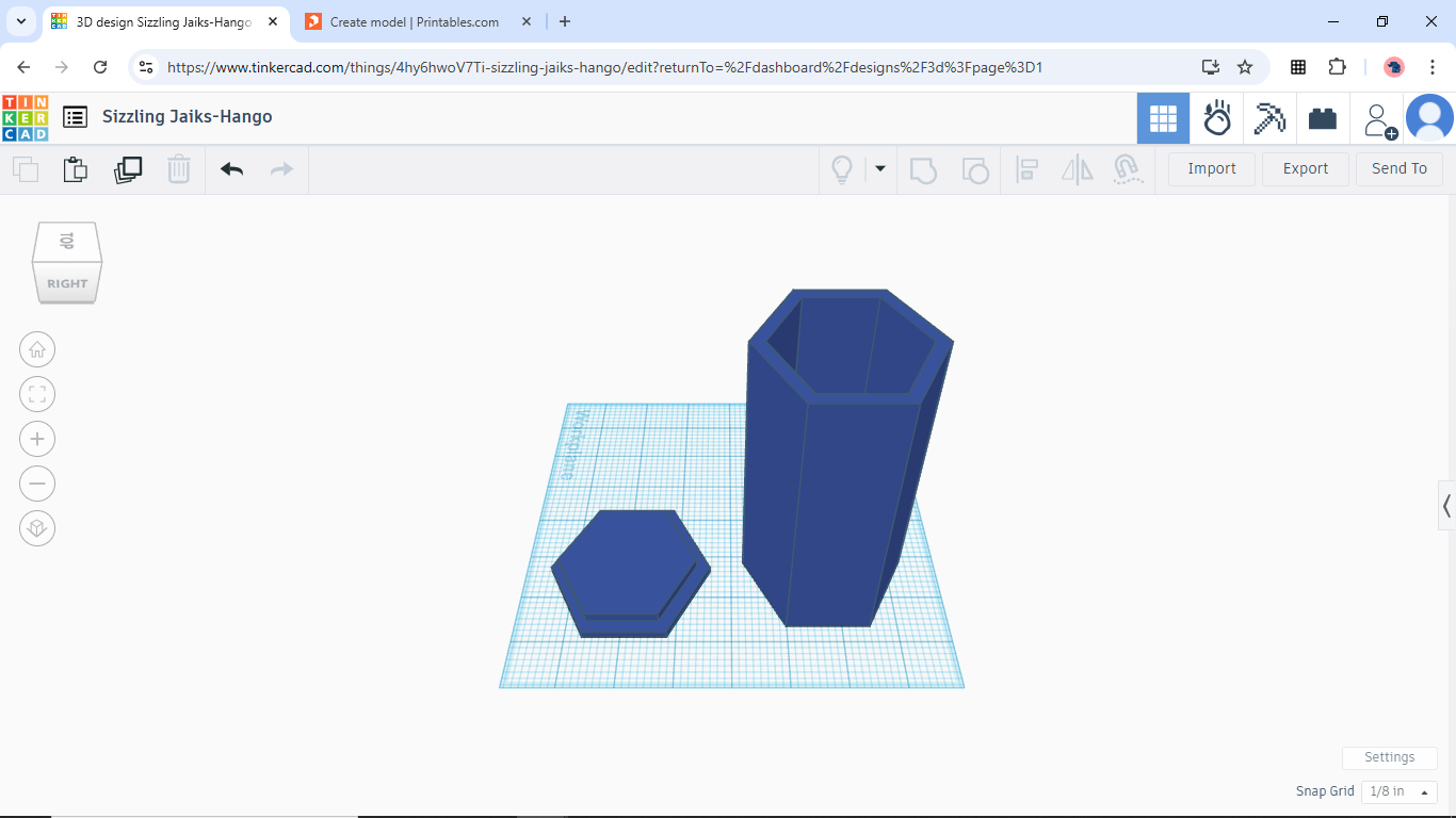 hexagon cup with lid