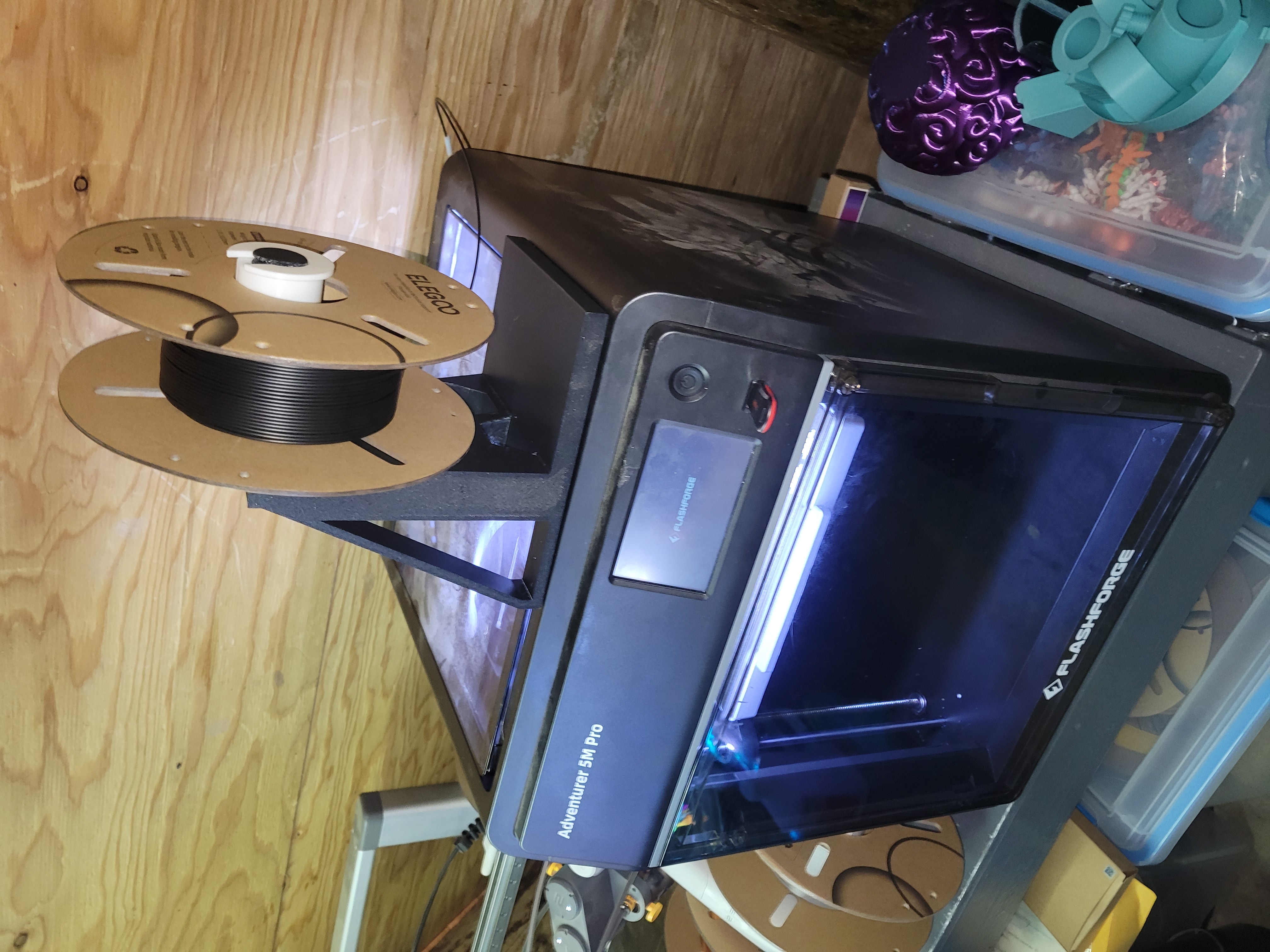 Flashforge AD5M Pro removeable top mount filament holder