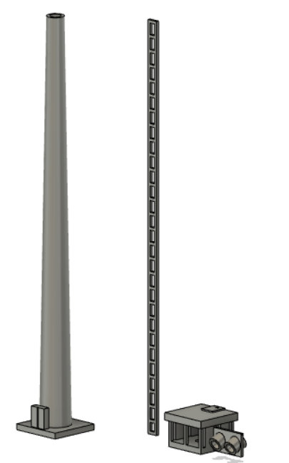 Osvetľovací stožiar na železničnej stanici / Lighting mast at the railway station (TT - 1:120) — miniatura 2