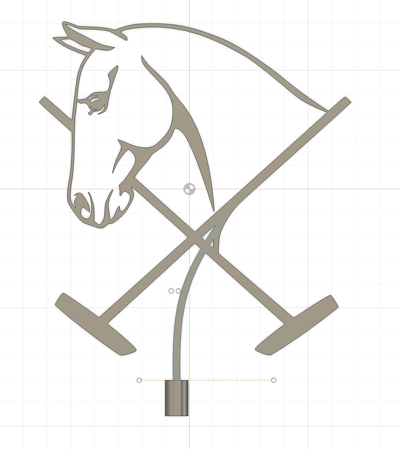Silueta caballo para trofeo