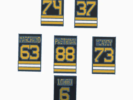 Boston Bruins player plaques