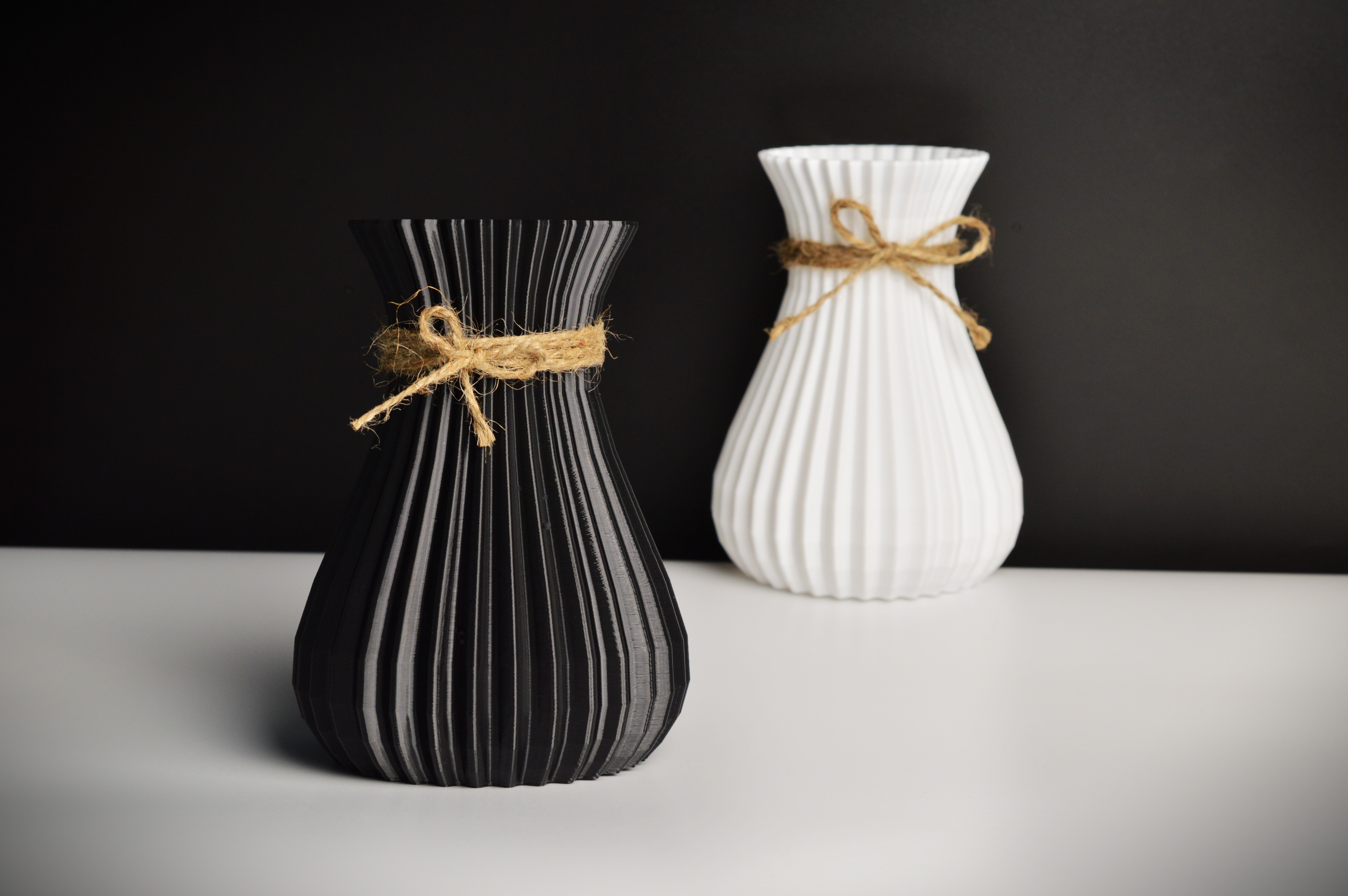 Decorative Vase Black and White
