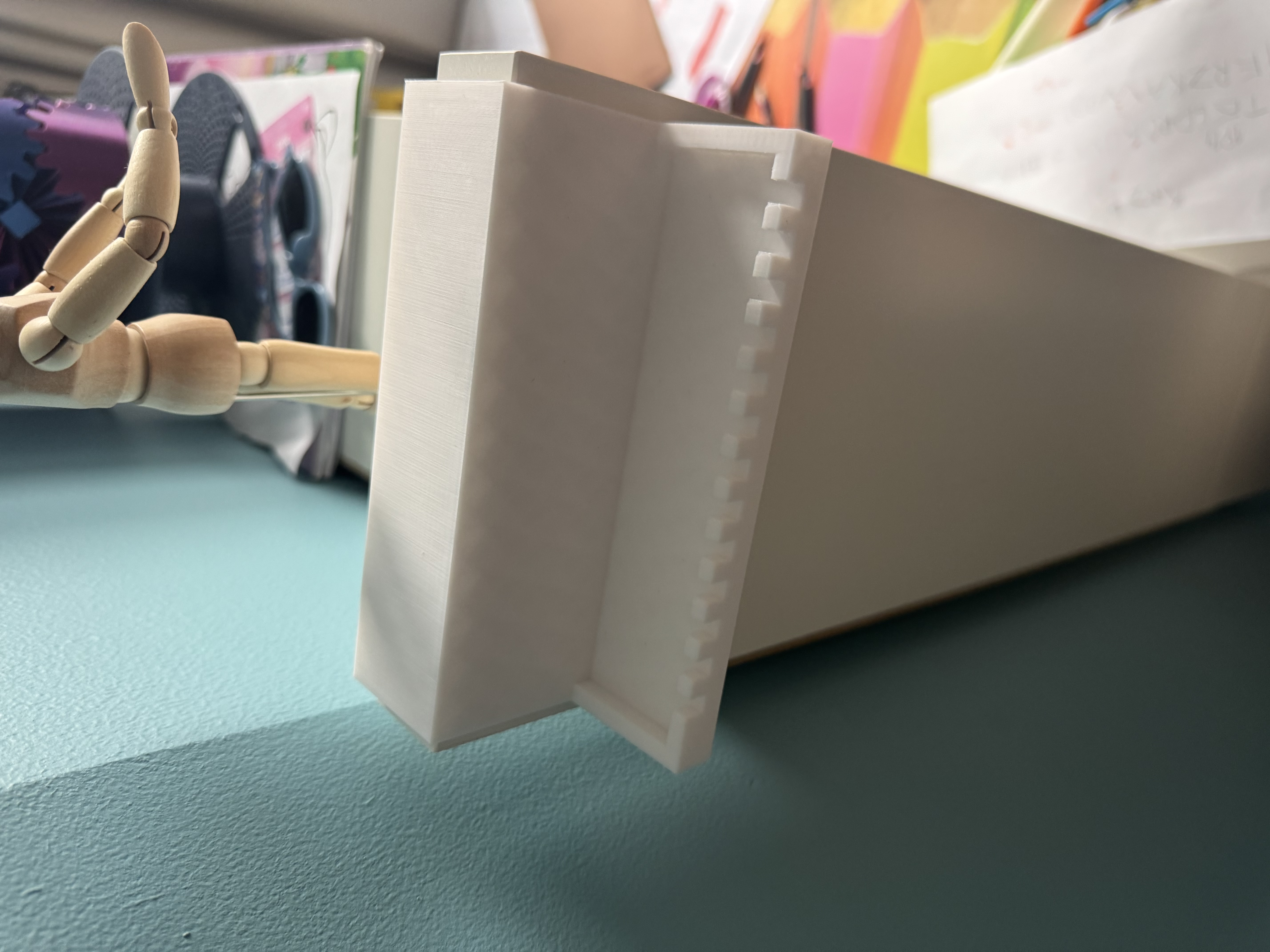 Ikea Micke Extension Side Shelf with hooks 150-160mm