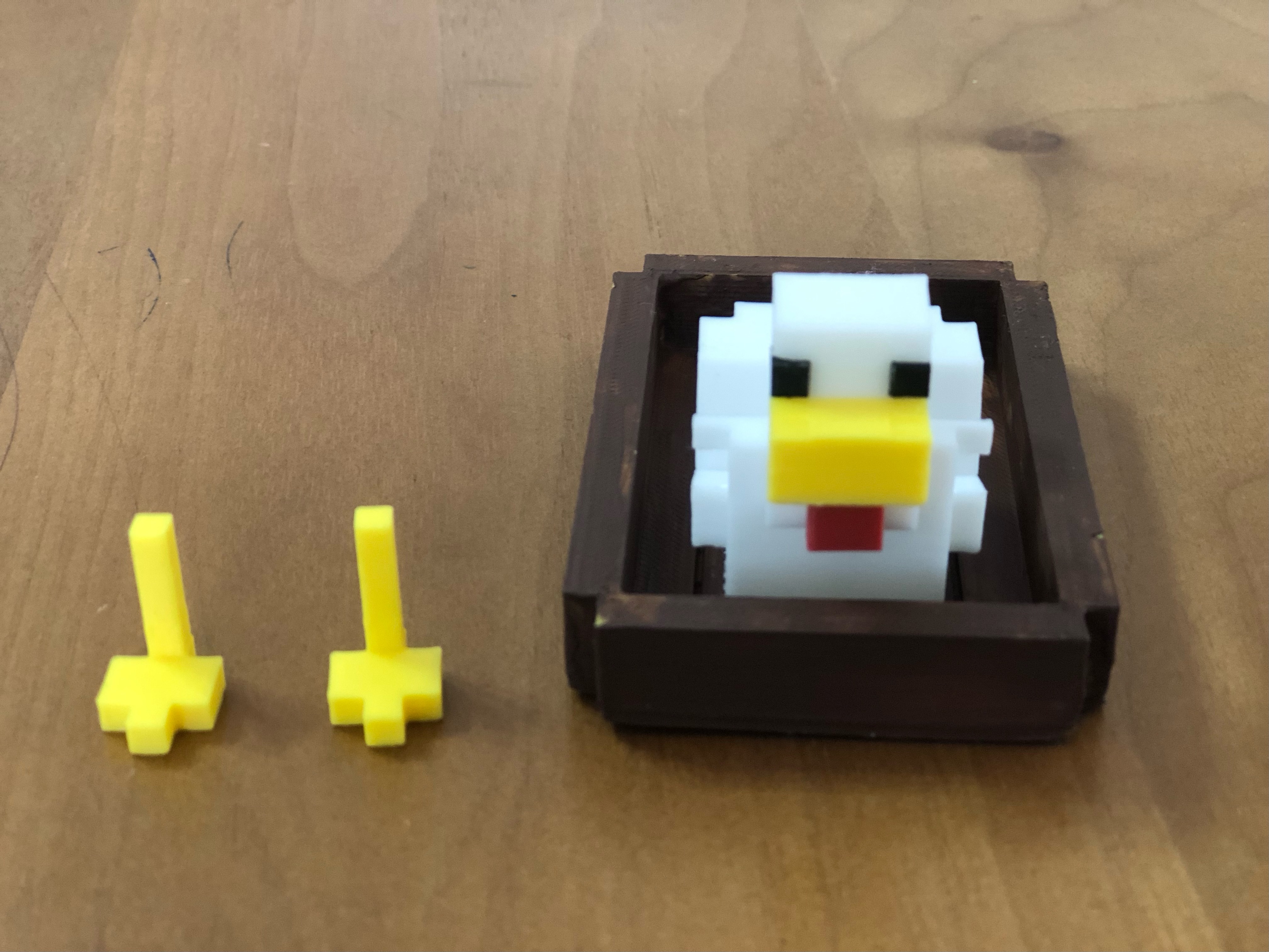 Minecraft Chicken Phone Stand 3D model thumbnail