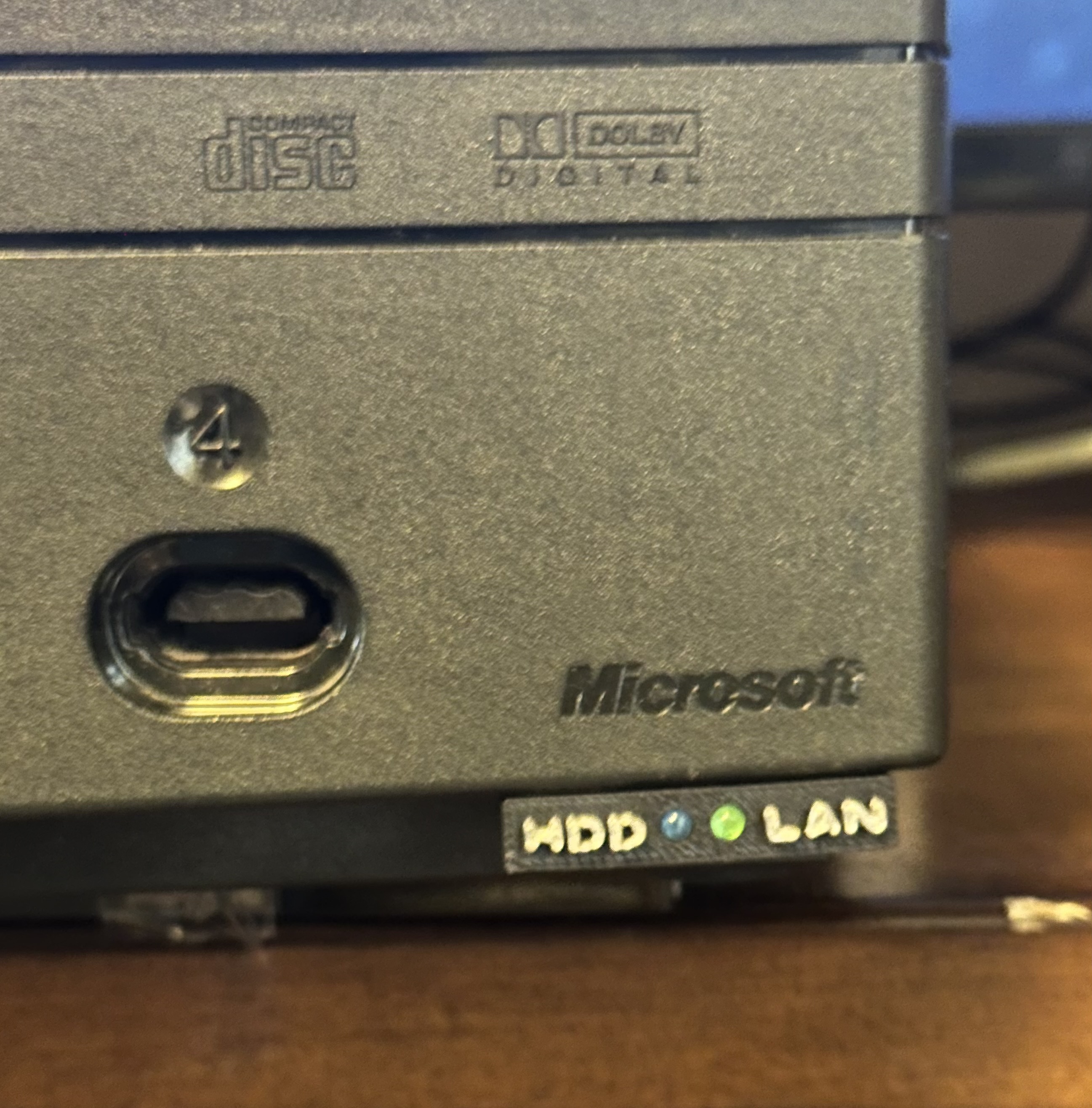 OG Xbox HDD and LAN Activity Light Housing