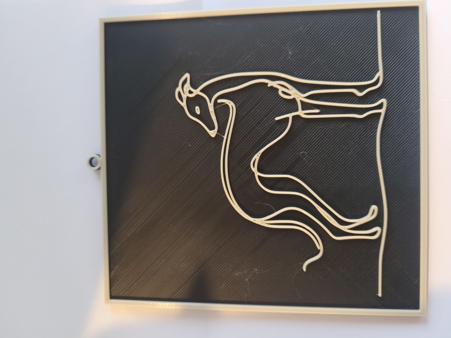 One Line Art greyhound on envelope or wall-mounted sign