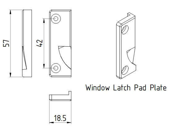 Windows Latch Wedge Pad