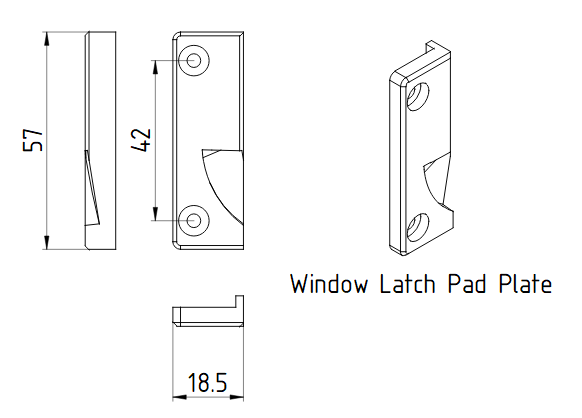 Windows Latch Wedge Pad