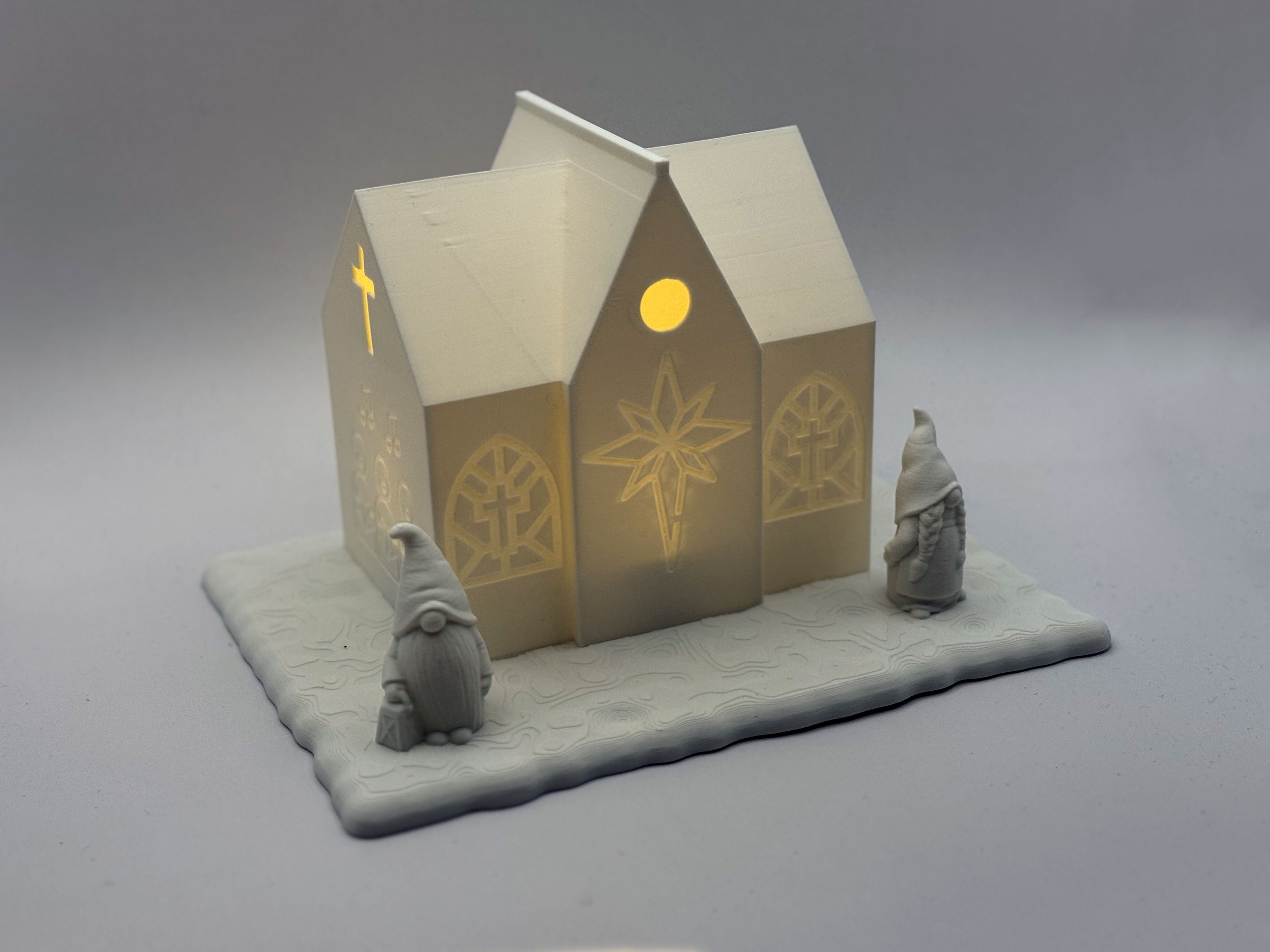 Christmas Chapel Scene Decoration