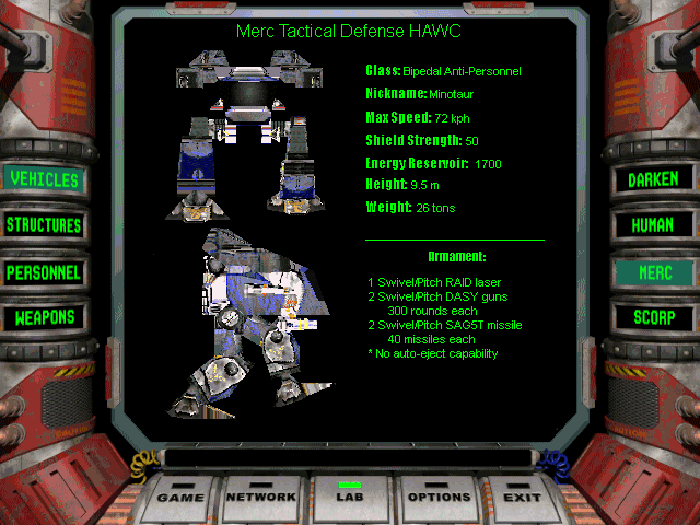 Minotaur HAWC - Battletech style figure