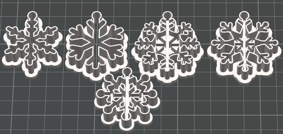 23 Winter design series of polymer clay cutters