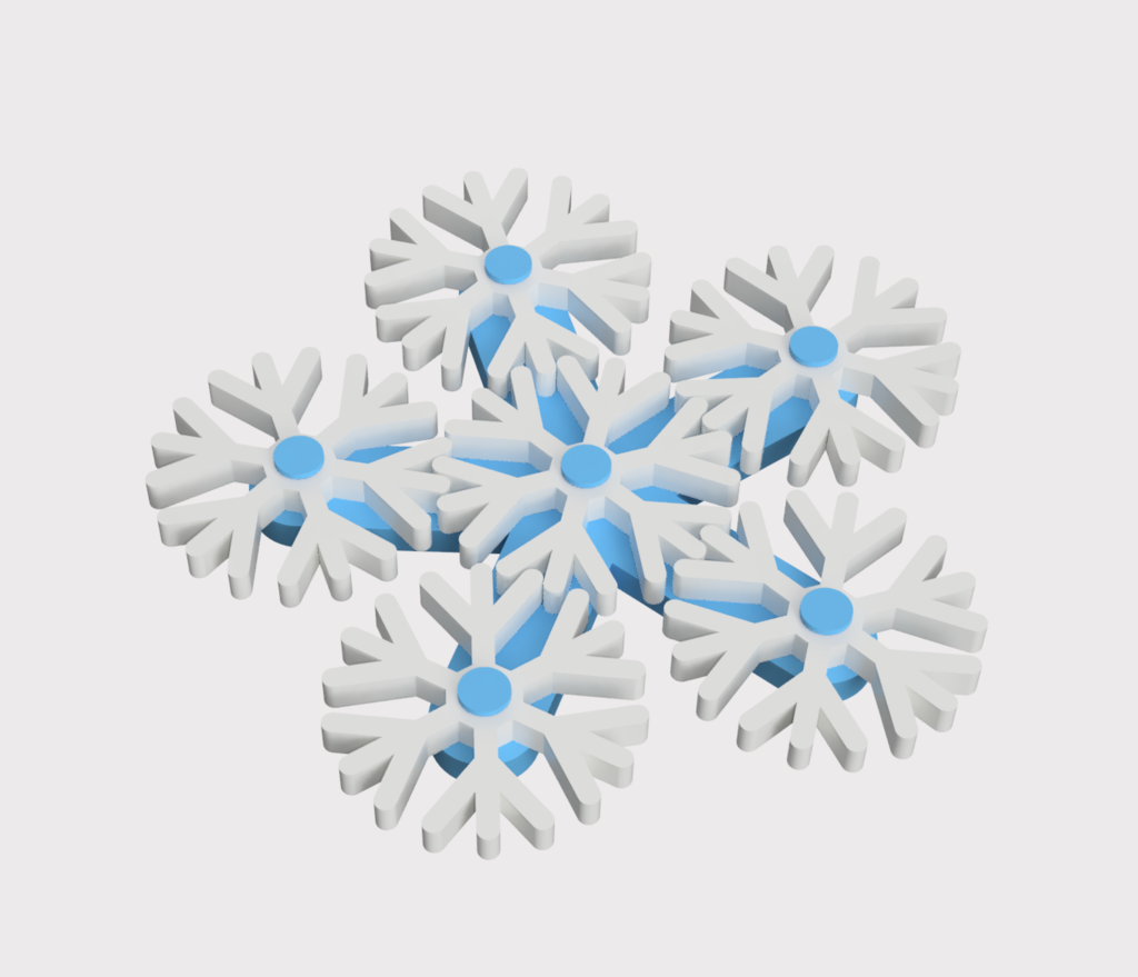 Snow Flake Shaped Gear Fidget Toy