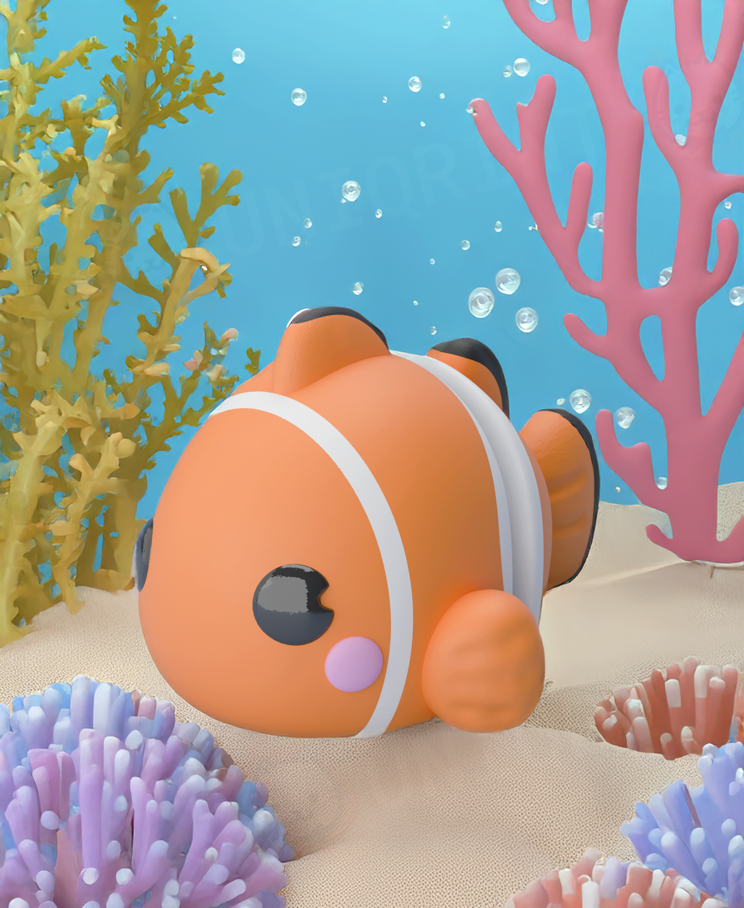 Flexi Clownfish Keychain