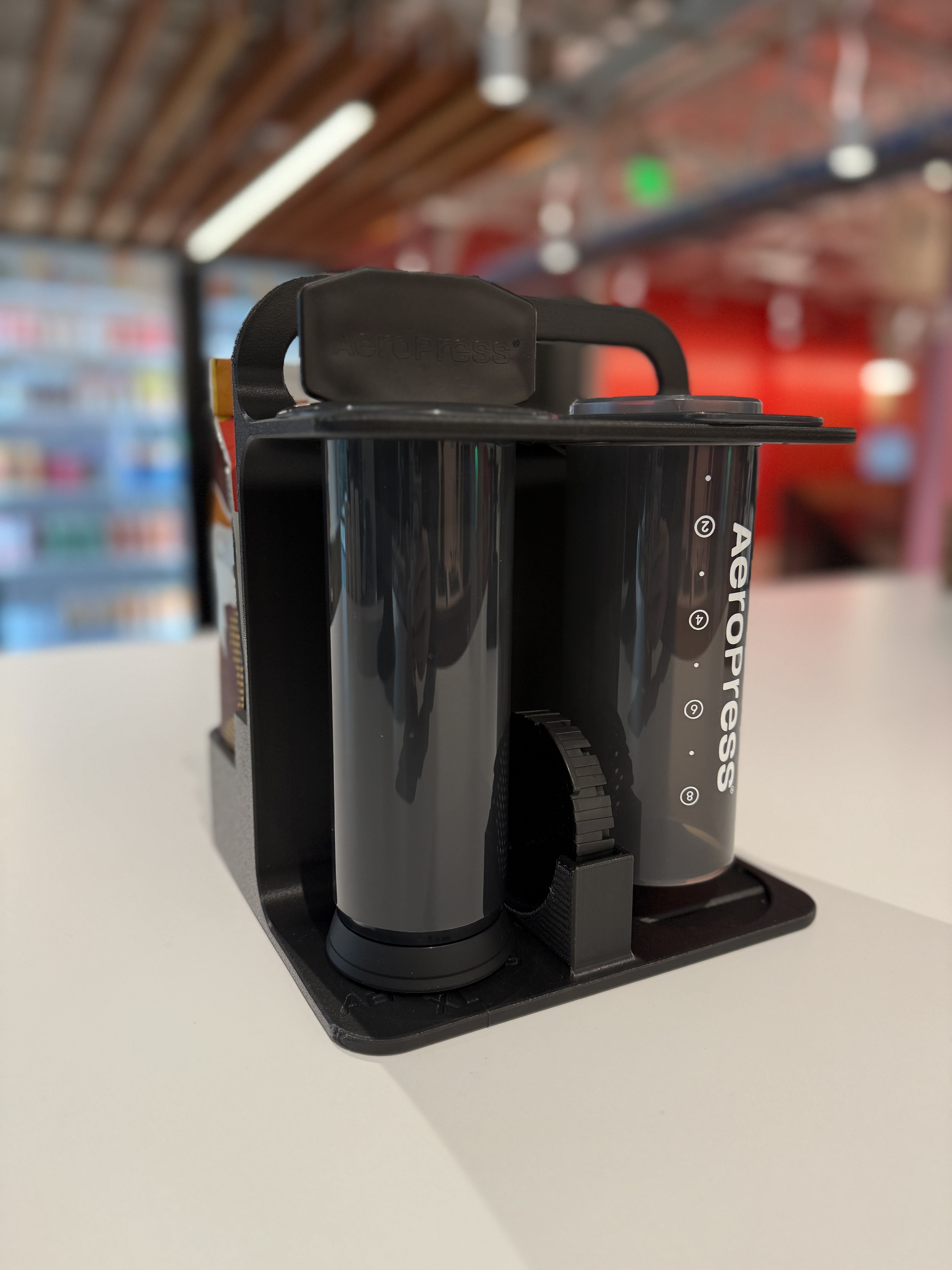 AeroPress XL Coffee Maker Organizer Carrier with Scale and Coffee Compartments