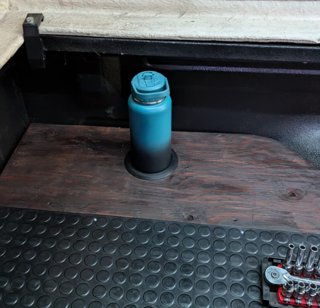 Universal cup holder for water bottle, 12oz can, and redbull