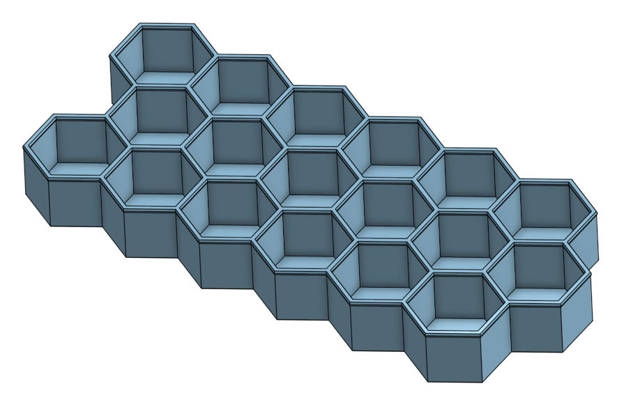Miniatura 3 do modelo 3D Hexagonal screw box