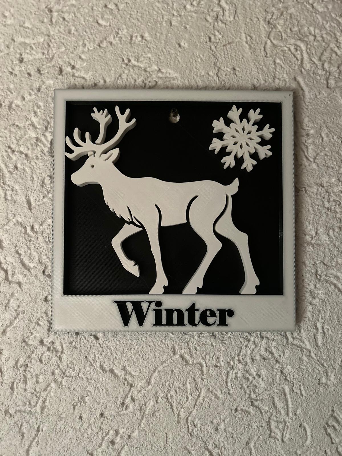Winter Wall Art with Hanger