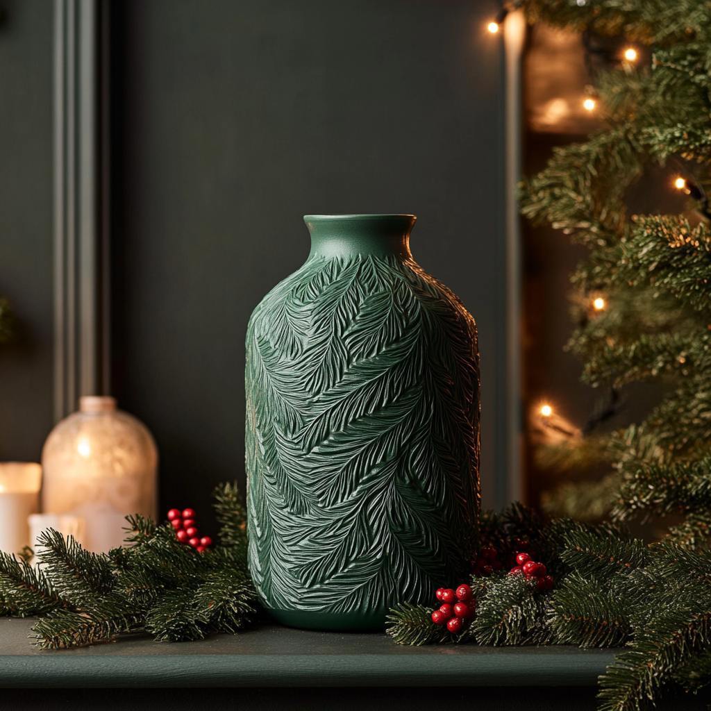 Frosted Pine Vase