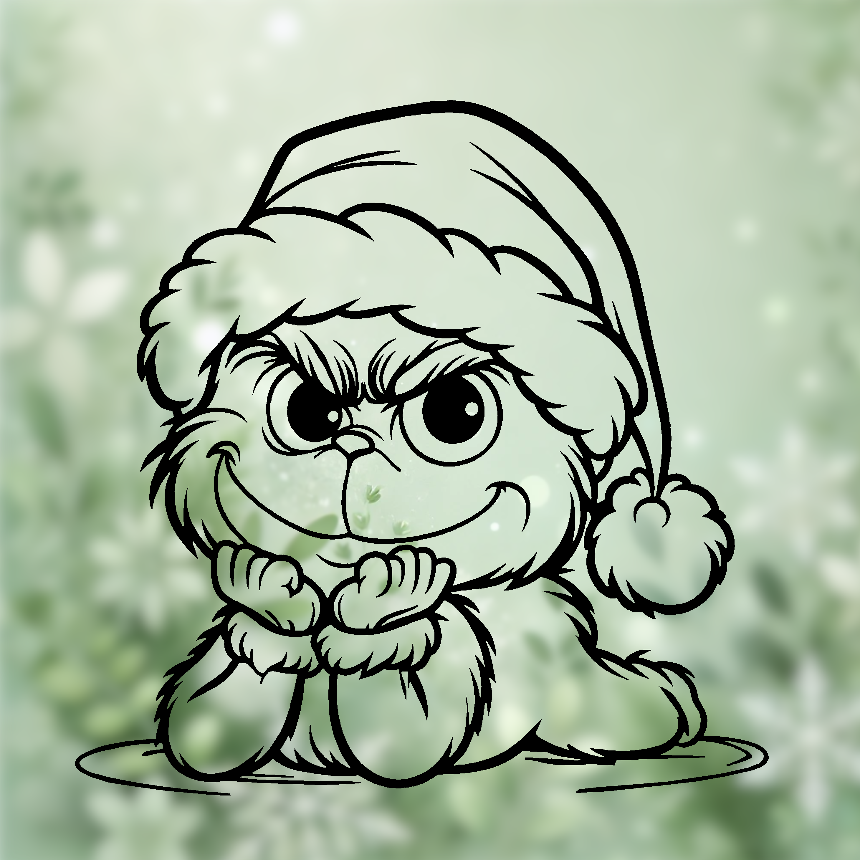 Baby Grinch Christmas Wall Art