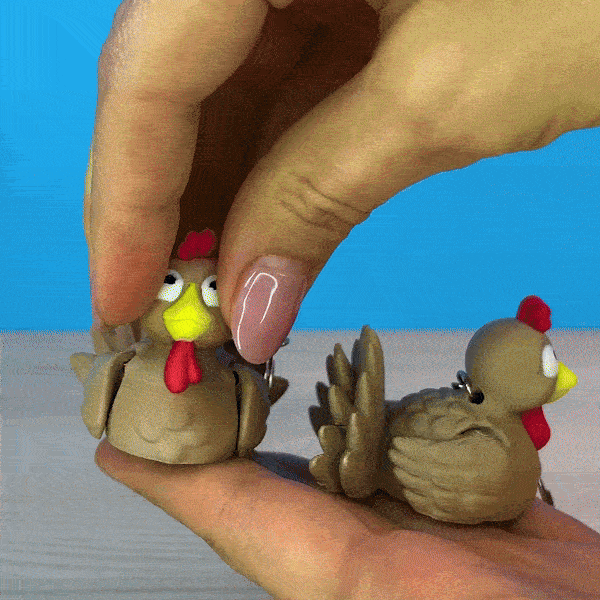 Thanksgiving Turkey, Toy/Keychain w hidden feet