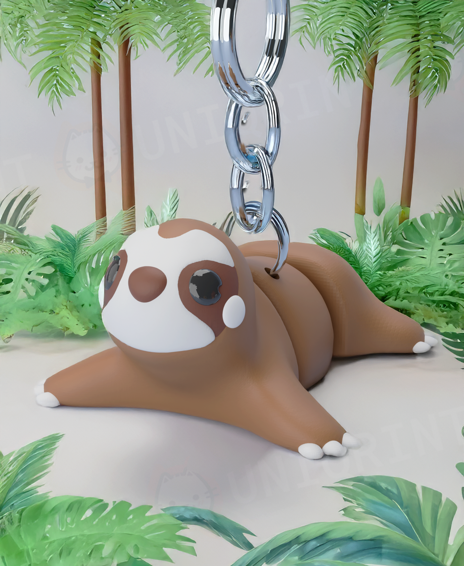 Flexi Sloth Keychain