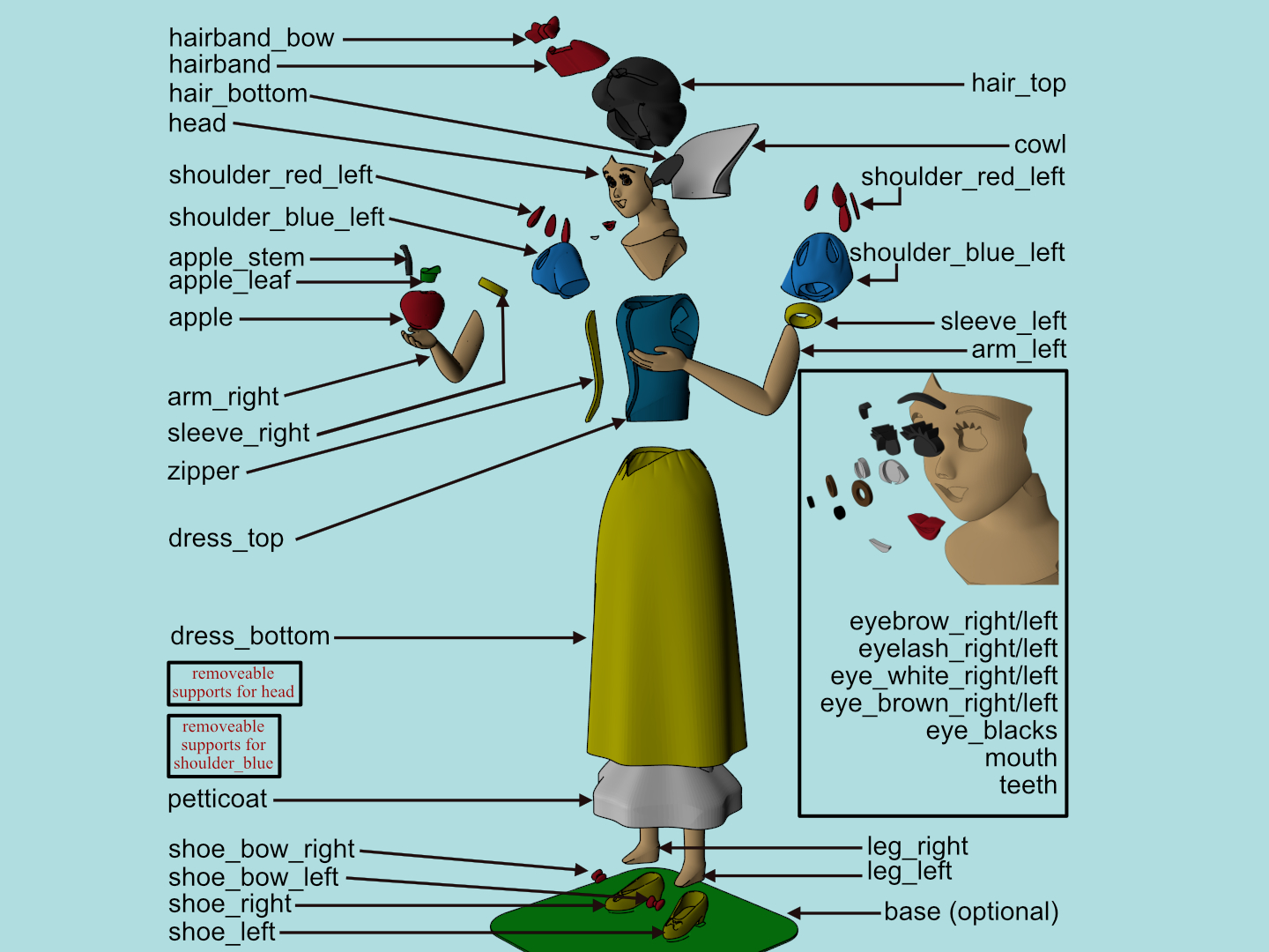 Miniatura 3 do modelo 3D Snow White