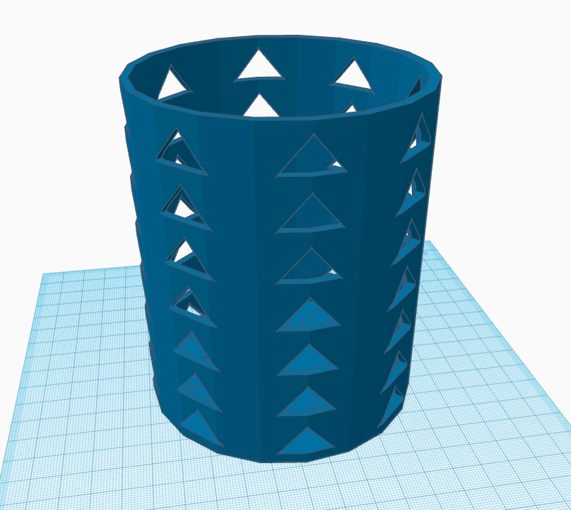 Triangle holes cup
