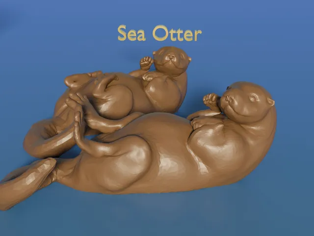 Sea Otter (floating, feet-up or flopped)
