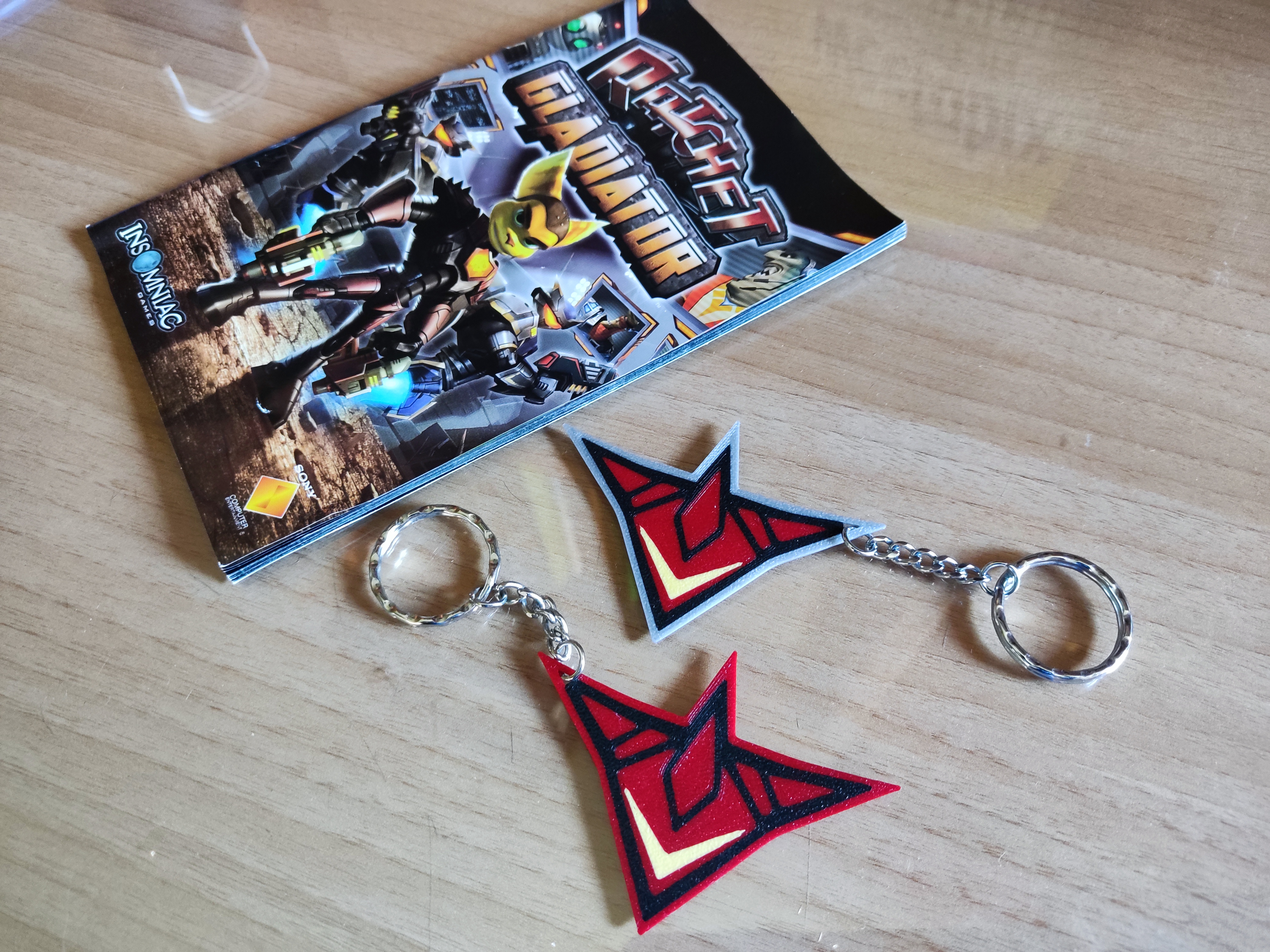 Ratchet Deadlocked Keychain or Keyring MULTICOLOR