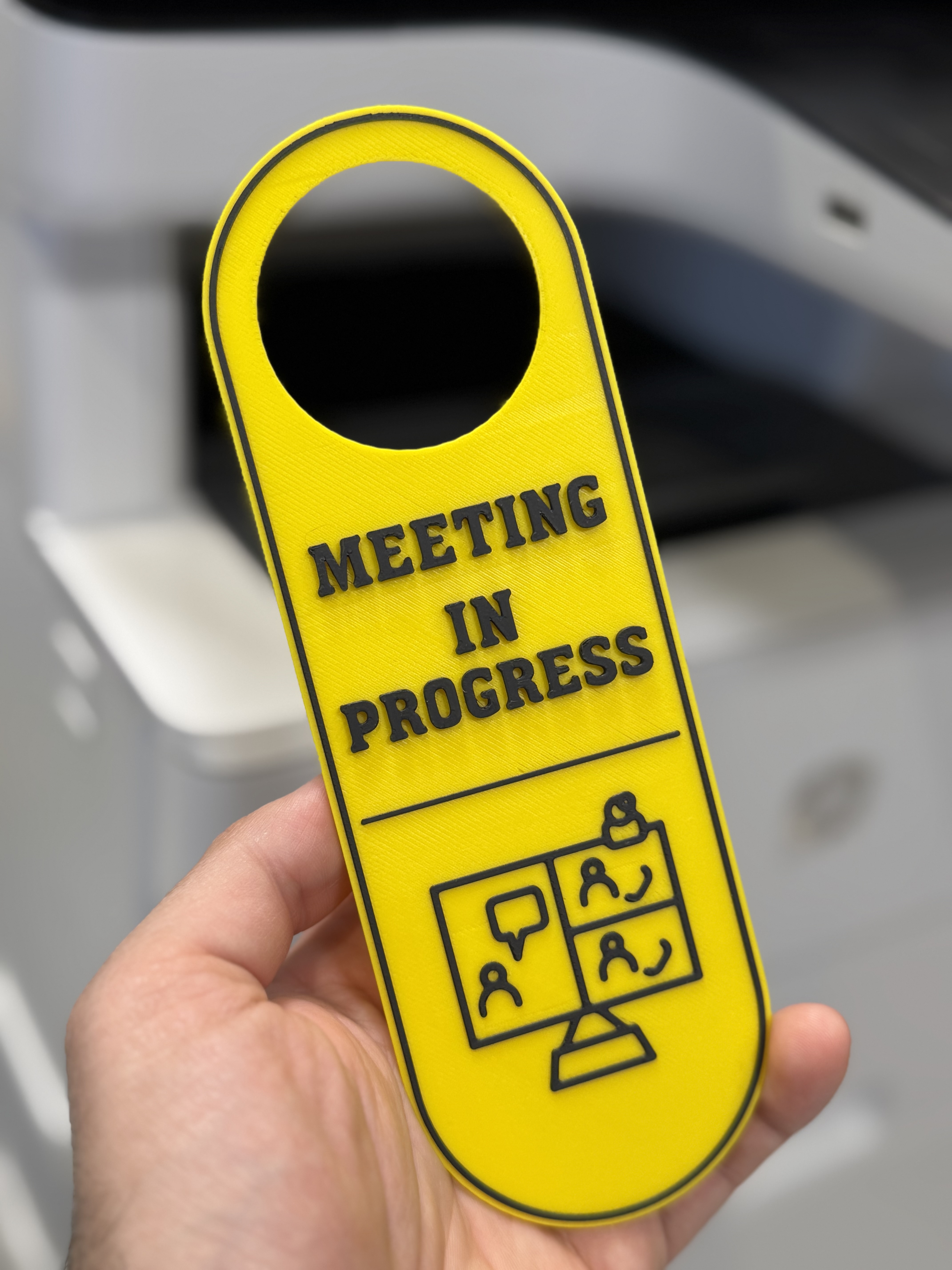 Door Sign: Meeting in Progress