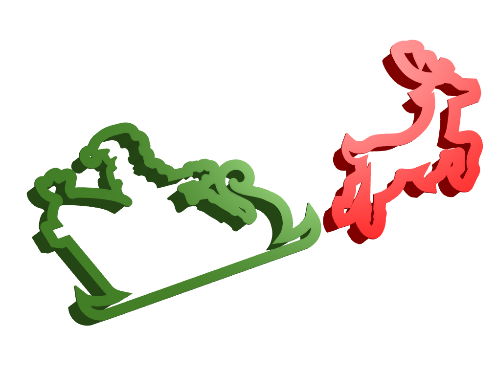 Santa and Reindeer Cookie Cutter