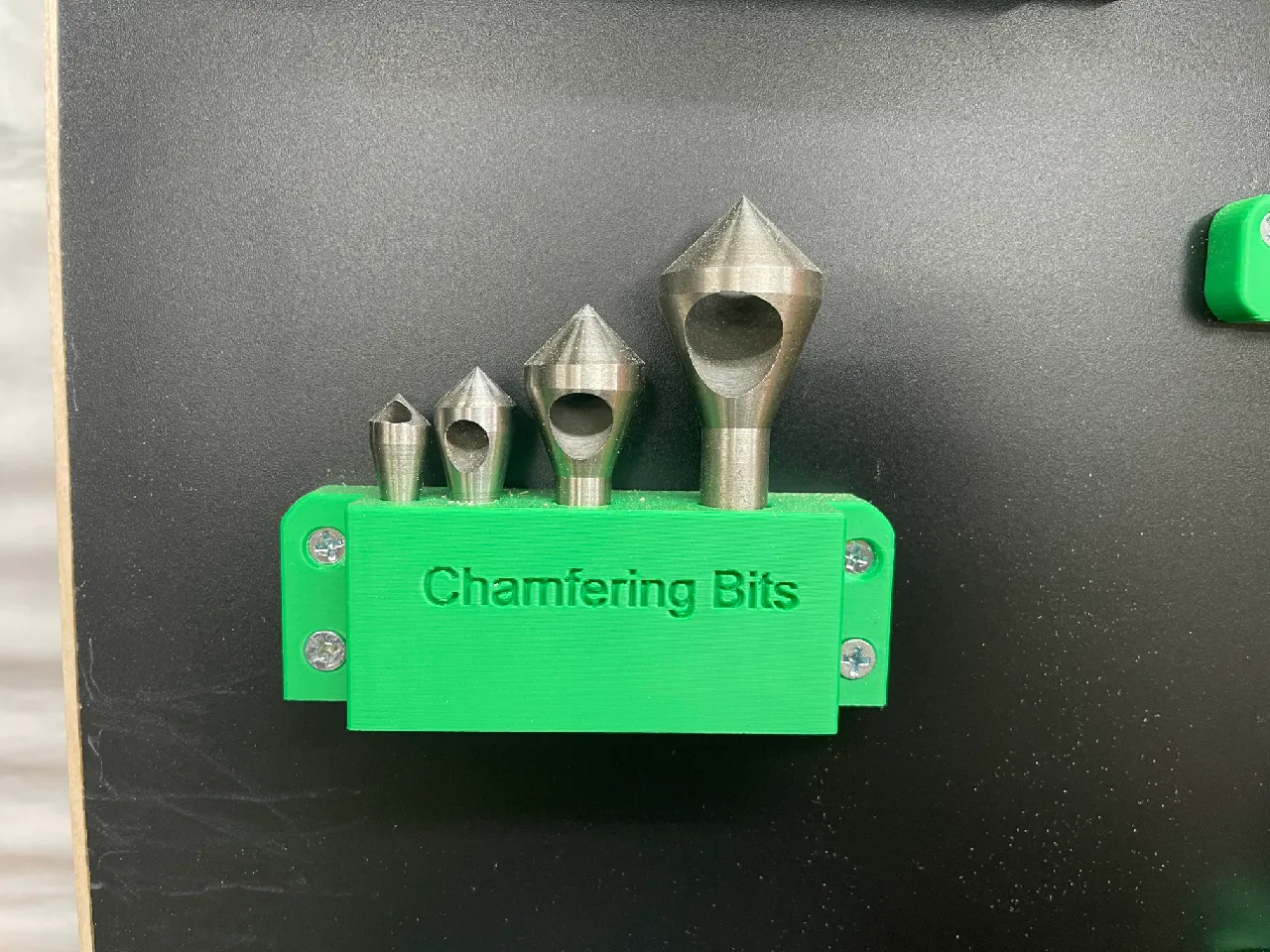 chamfering drill bit wall mount holder by hal | Download free STL model ...
