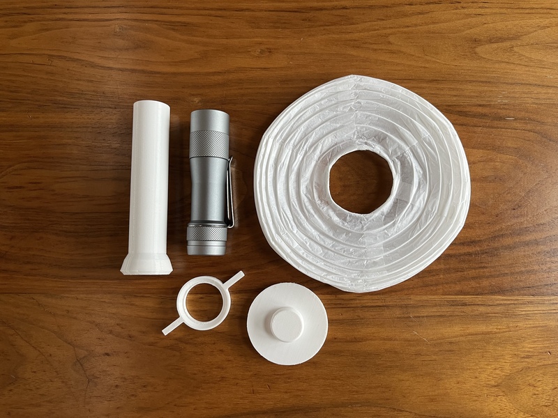 Miniatura 3 do modelo 3D Paper lantern flashlight diffuser