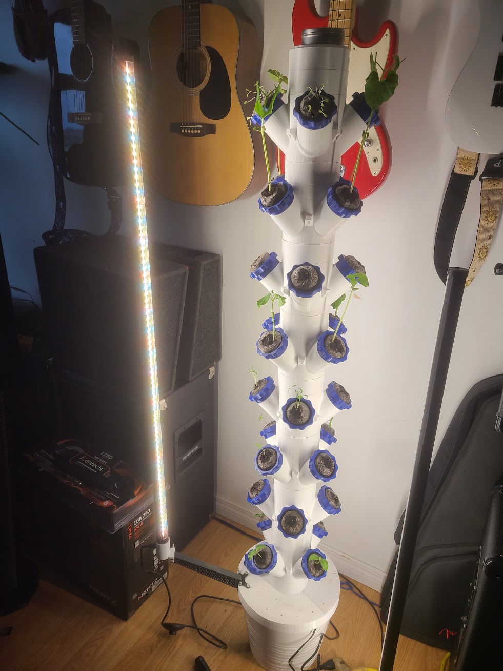 Barrina Grow light adaptors for hydroponics tower 3D model thumbnail